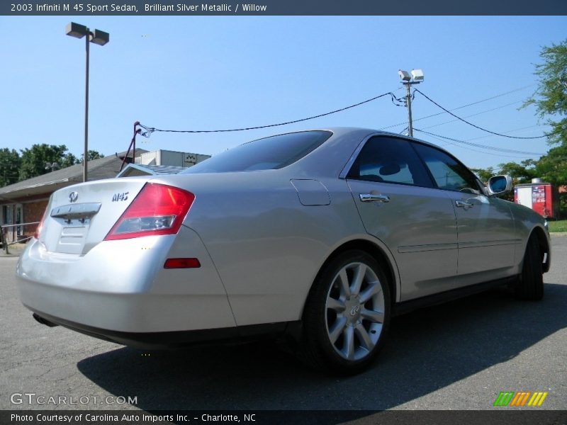 Brilliant Silver Metallic / Willow 2003 Infiniti M 45 Sport Sedan