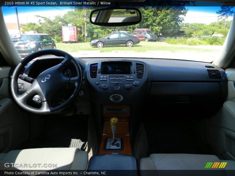 Brilliant Silver Metallic / Willow 2003 Infiniti M 45 Sport Sedan