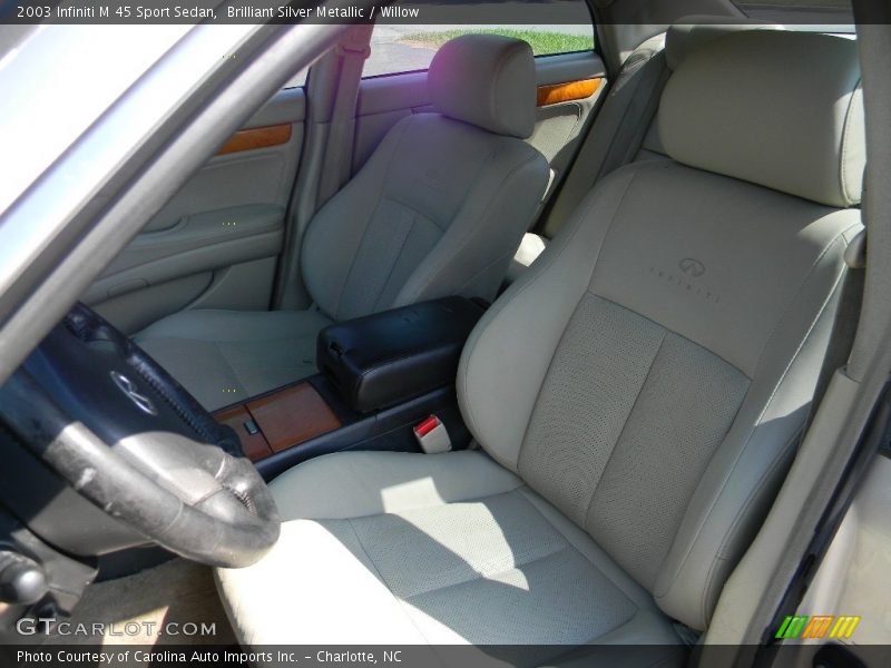 Brilliant Silver Metallic / Willow 2003 Infiniti M 45 Sport Sedan