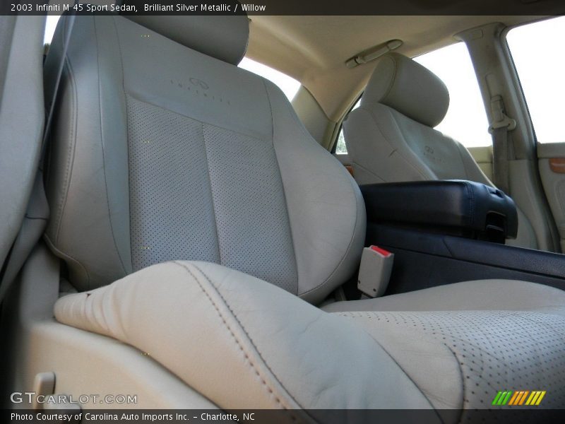 Brilliant Silver Metallic / Willow 2003 Infiniti M 45 Sport Sedan