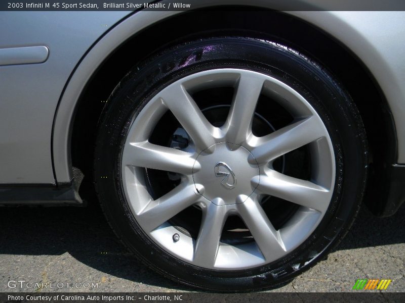 Brilliant Silver Metallic / Willow 2003 Infiniti M 45 Sport Sedan