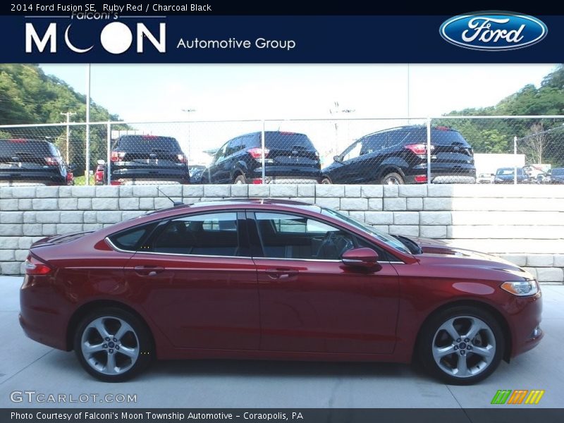 Ruby Red / Charcoal Black 2014 Ford Fusion SE