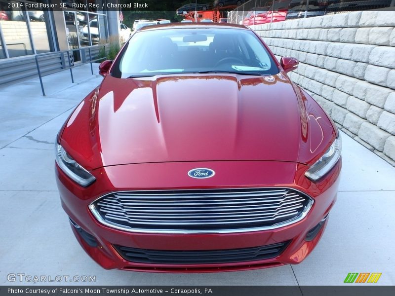 Ruby Red / Charcoal Black 2014 Ford Fusion SE