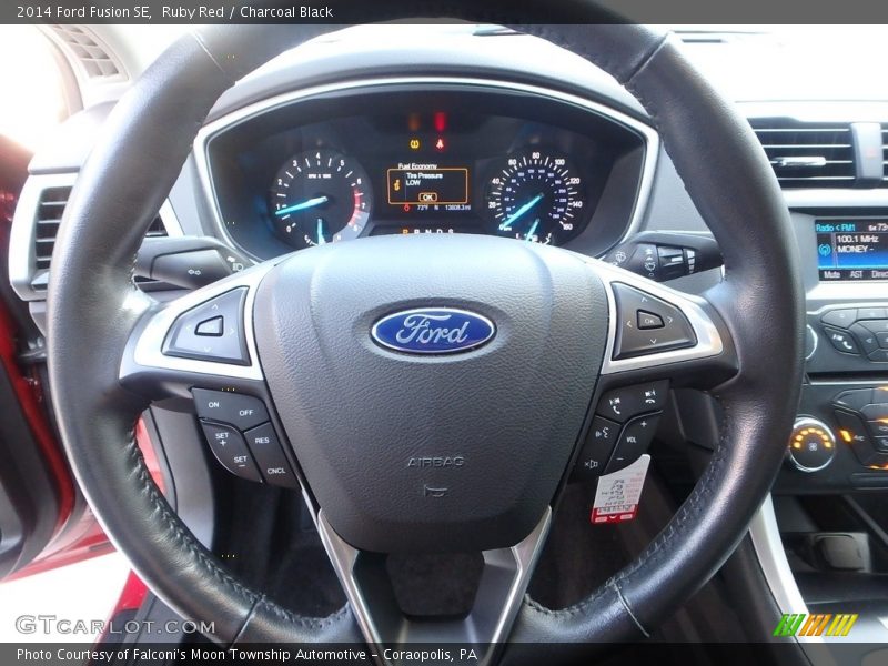 Ruby Red / Charcoal Black 2014 Ford Fusion SE