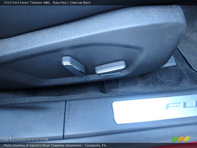 Ruby Red / Charcoal Black 2014 Ford Fusion Titanium AWD