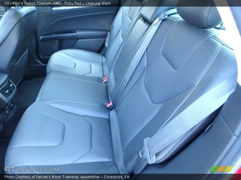 Ruby Red / Charcoal Black 2014 Ford Fusion Titanium AWD