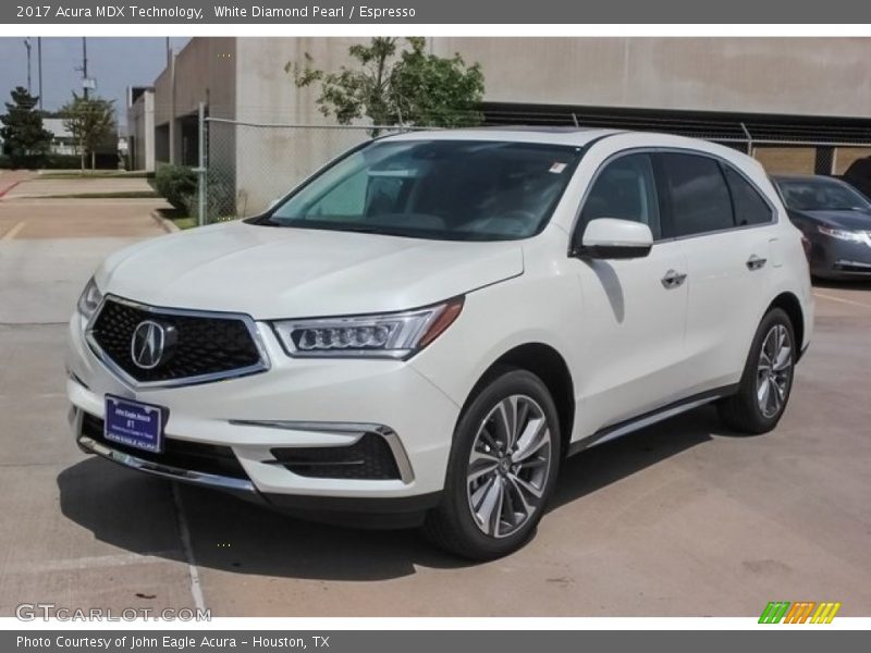 White Diamond Pearl / Espresso 2017 Acura MDX Technology