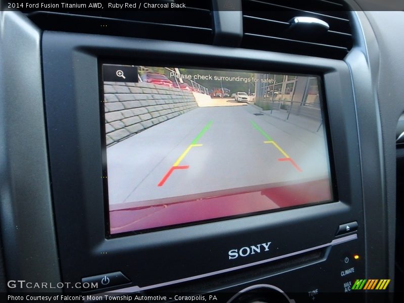 Ruby Red / Charcoal Black 2014 Ford Fusion Titanium AWD