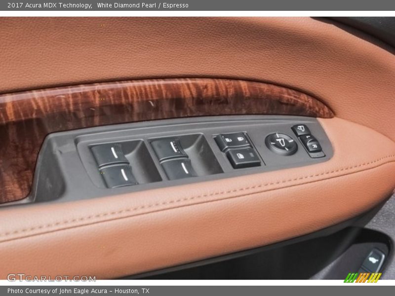 White Diamond Pearl / Espresso 2017 Acura MDX Technology