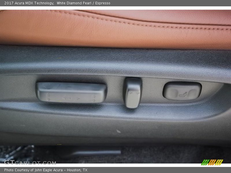 White Diamond Pearl / Espresso 2017 Acura MDX Technology