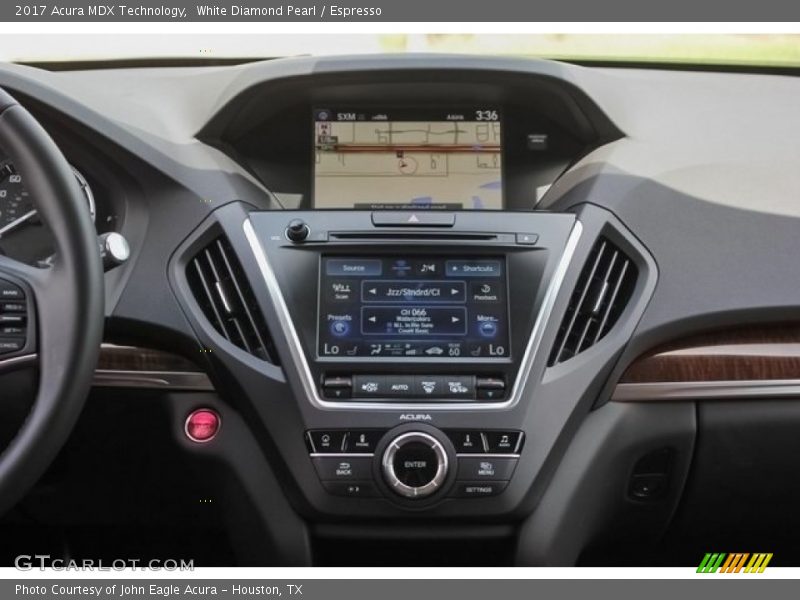 White Diamond Pearl / Espresso 2017 Acura MDX Technology