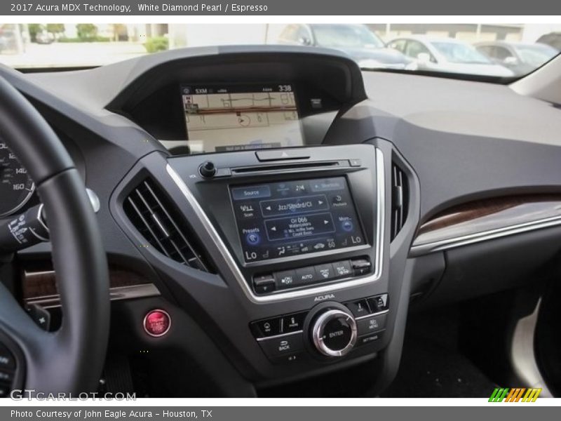 White Diamond Pearl / Espresso 2017 Acura MDX Technology