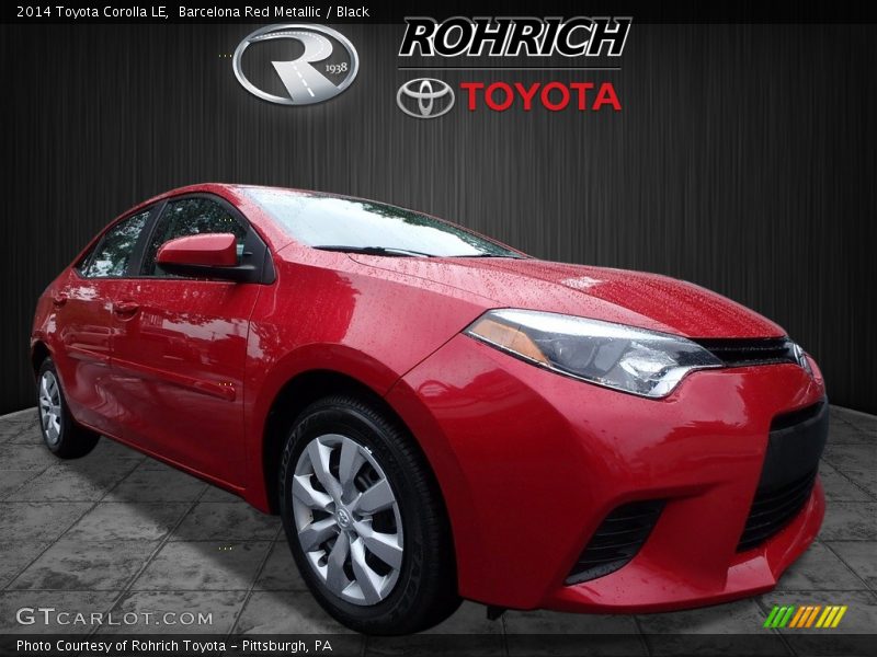 Barcelona Red Metallic / Black 2014 Toyota Corolla LE