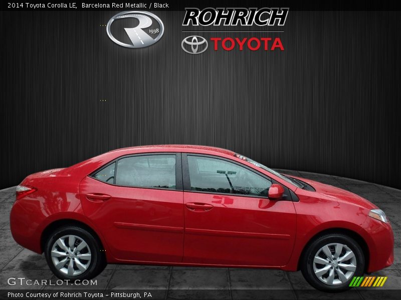 Barcelona Red Metallic / Black 2014 Toyota Corolla LE