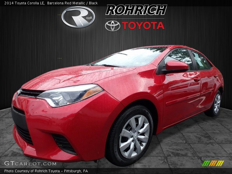 Barcelona Red Metallic / Black 2014 Toyota Corolla LE