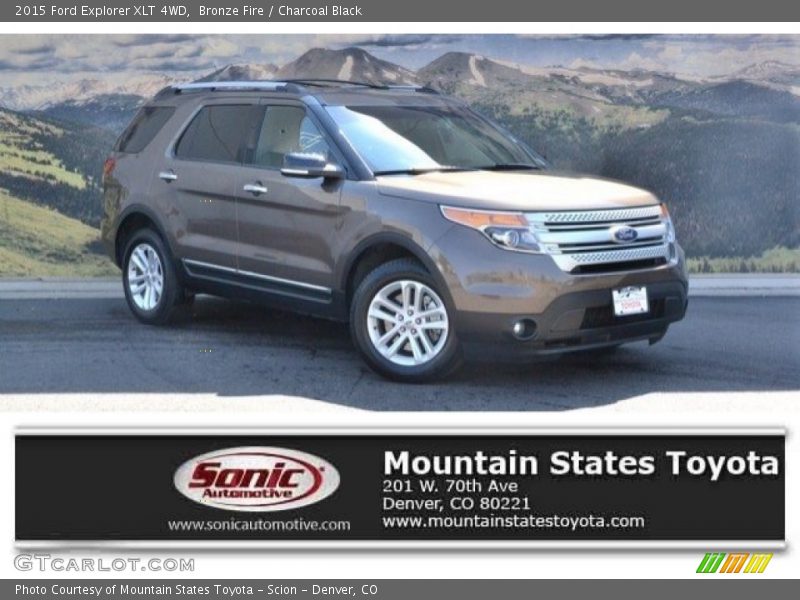 Bronze Fire / Charcoal Black 2015 Ford Explorer XLT 4WD