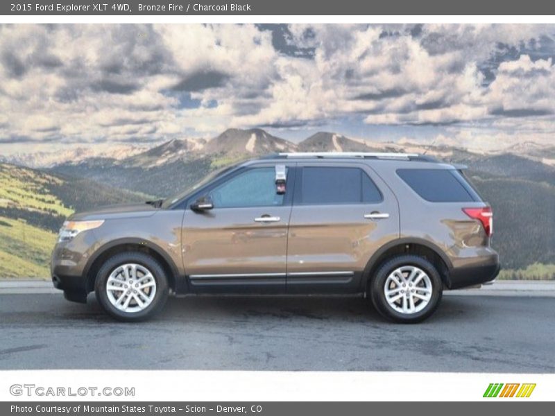 Bronze Fire / Charcoal Black 2015 Ford Explorer XLT 4WD