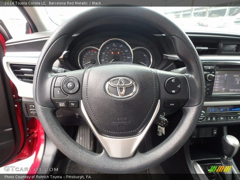 Barcelona Red Metallic / Black 2014 Toyota Corolla LE