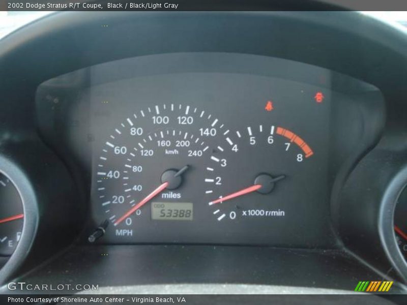 Black / Black/Light Gray 2002 Dodge Stratus R/T Coupe