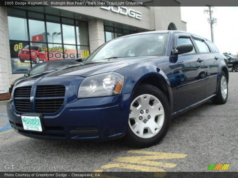 Midnight Blue Pearl / Dark Slate Gray/Light Graystone 2005 Dodge Magnum SE