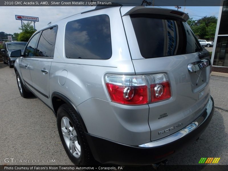 Silver Green Metallic / Light Titanium 2010 GMC Acadia SL AWD