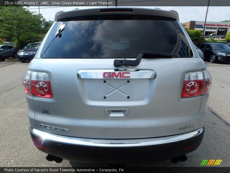 Silver Green Metallic / Light Titanium 2010 GMC Acadia SL AWD