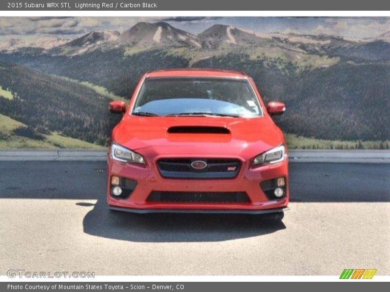 Lightning Red / Carbon Black 2015 Subaru WRX STI