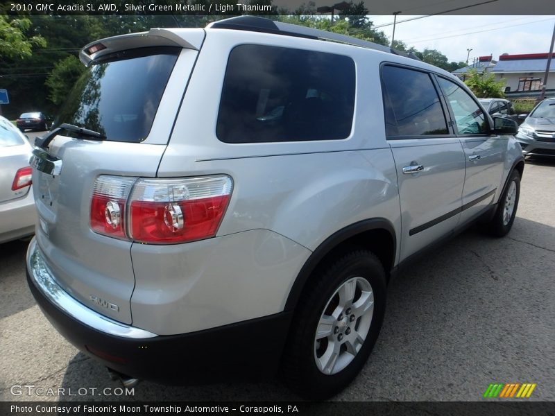 Silver Green Metallic / Light Titanium 2010 GMC Acadia SL AWD