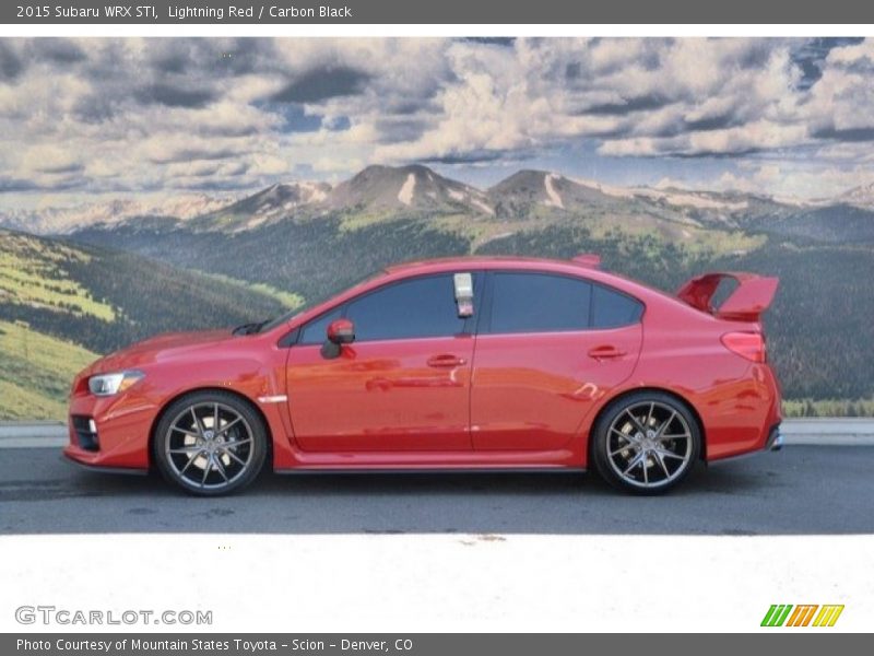 Lightning Red / Carbon Black 2015 Subaru WRX STI