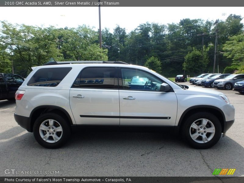 Silver Green Metallic / Light Titanium 2010 GMC Acadia SL AWD