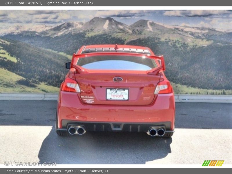 Lightning Red / Carbon Black 2015 Subaru WRX STI