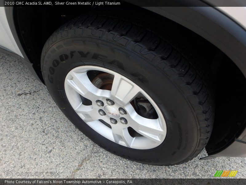 Silver Green Metallic / Light Titanium 2010 GMC Acadia SL AWD