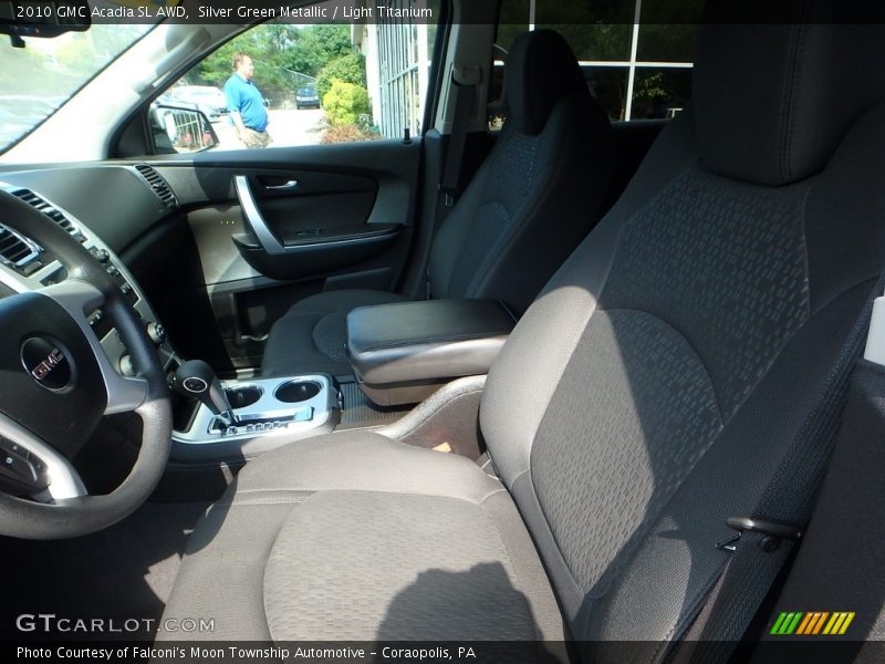 Silver Green Metallic / Light Titanium 2010 GMC Acadia SL AWD
