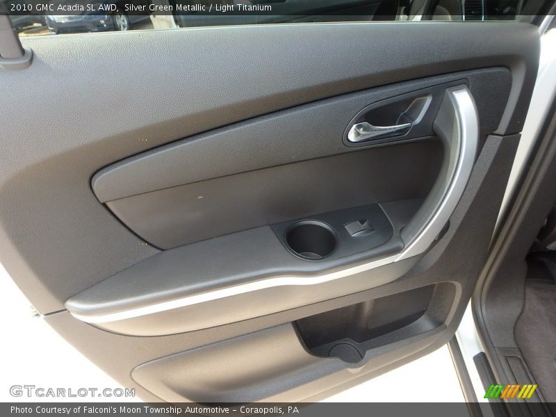 Silver Green Metallic / Light Titanium 2010 GMC Acadia SL AWD