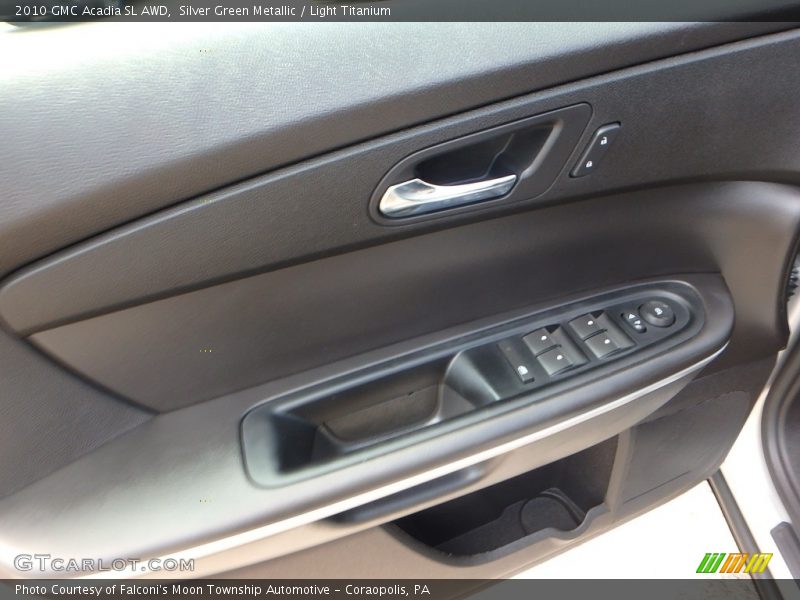 Silver Green Metallic / Light Titanium 2010 GMC Acadia SL AWD