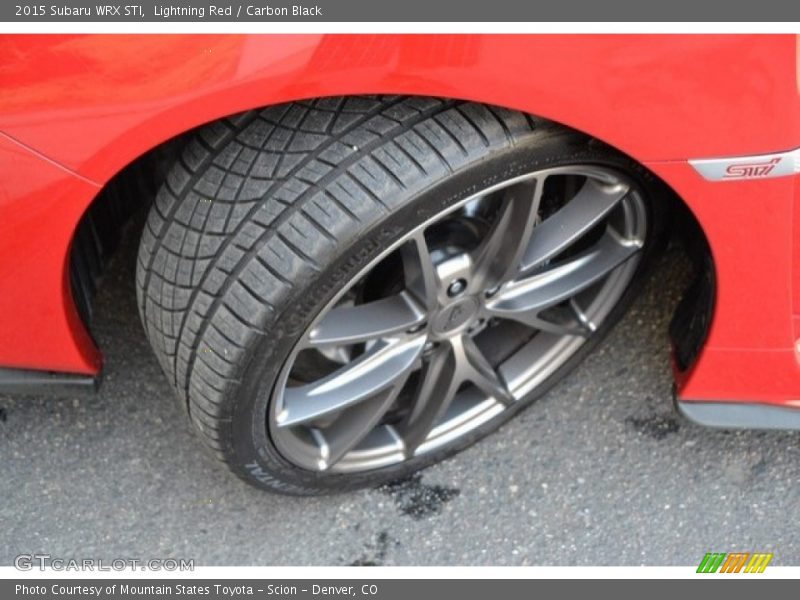 Lightning Red / Carbon Black 2015 Subaru WRX STI