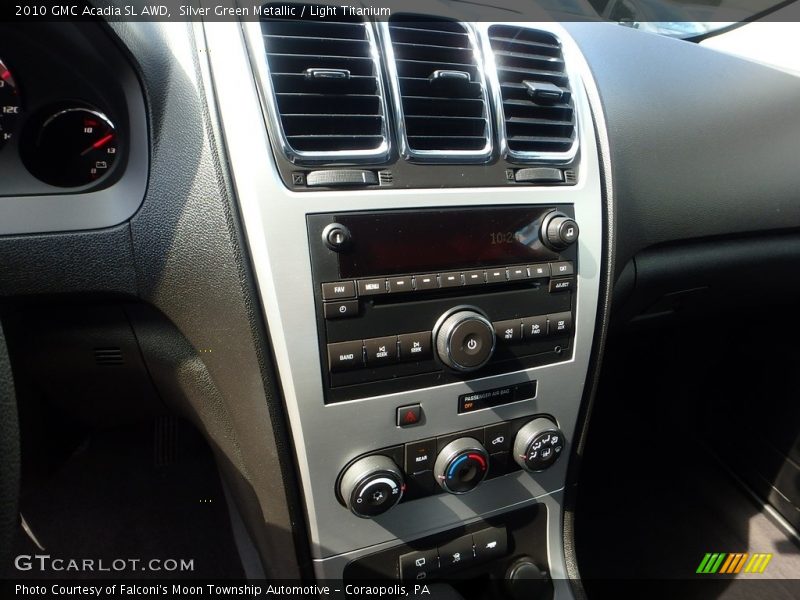 Silver Green Metallic / Light Titanium 2010 GMC Acadia SL AWD