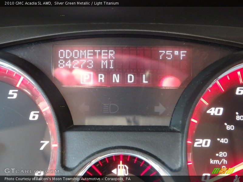 Silver Green Metallic / Light Titanium 2010 GMC Acadia SL AWD