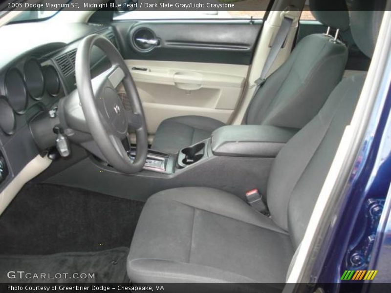 Midnight Blue Pearl / Dark Slate Gray/Light Graystone 2005 Dodge Magnum SE
