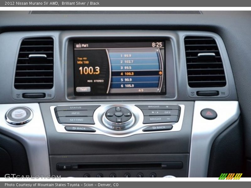 Brilliant Silver / Black 2012 Nissan Murano SV AWD