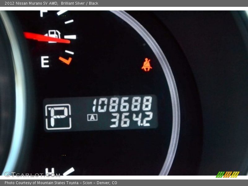 Brilliant Silver / Black 2012 Nissan Murano SV AWD