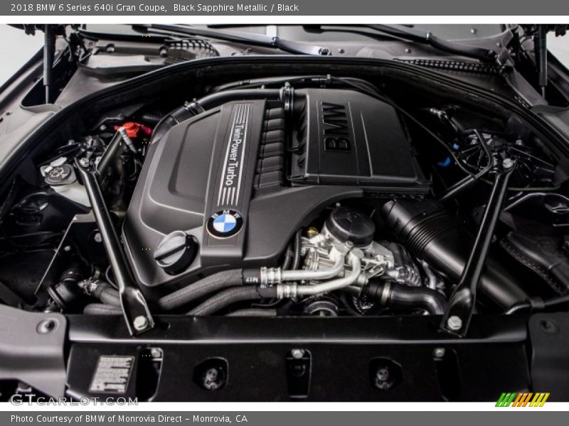  2018 6 Series 640i Gran Coupe Engine - 3.0 Liter TwinPower Turbocharged DOHC 24-Valve VVT Inline 6 Cylinder