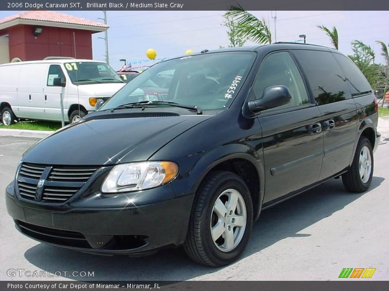 Brilliant Black / Medium Slate Gray 2006 Dodge Caravan SXT