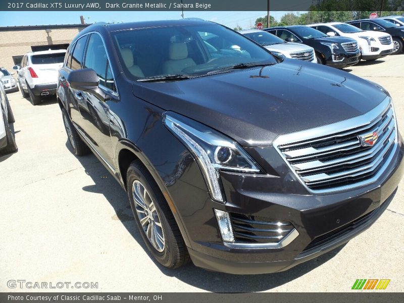 Dark Granite Metallic / Sahara Beige 2017 Cadillac XT5 Luxury AWD