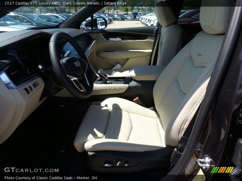 Dark Granite Metallic / Sahara Beige 2017 Cadillac XT5 Luxury AWD