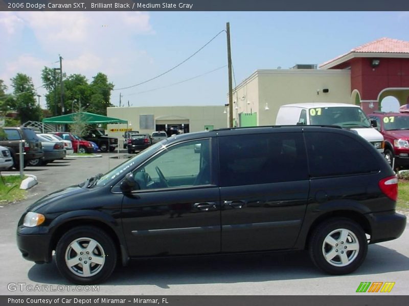 Brilliant Black / Medium Slate Gray 2006 Dodge Caravan SXT