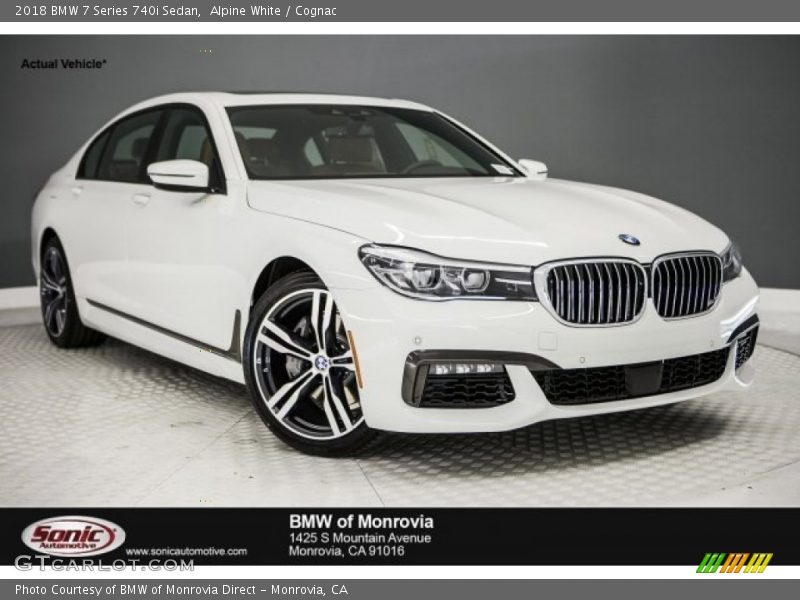 Alpine White / Cognac 2018 BMW 7 Series 740i Sedan