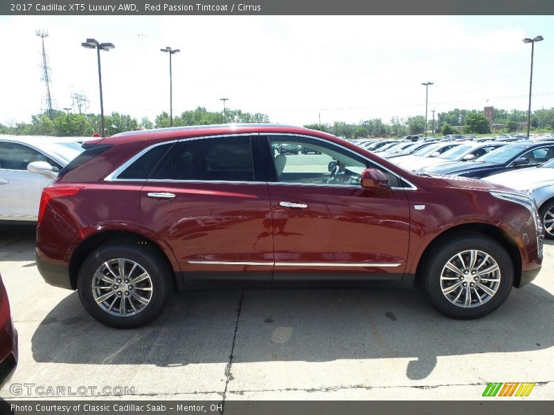 Red Passion Tintcoat / Cirrus 2017 Cadillac XT5 Luxury AWD