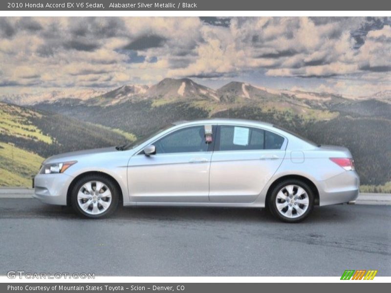 Alabaster Silver Metallic / Black 2010 Honda Accord EX V6 Sedan