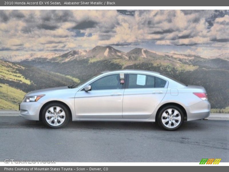 Alabaster Silver Metallic / Black 2010 Honda Accord EX V6 Sedan